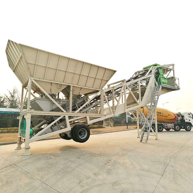 XCMG Official Small Mobile Concrete Batching Plant 40m3 HZS40VY Portable Concrete  Plant for Sale